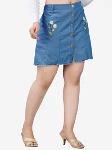 SUMAVI-FASHION SUMAVI-FASHION Embroidered A-Line Mini Skirts
