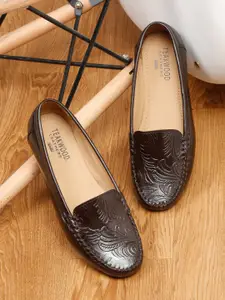 Teakwood Leathers Women Textured Leather loafers
