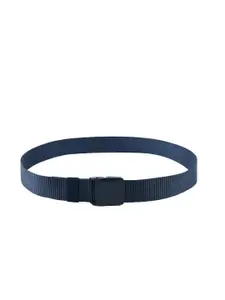 The Roadster Lifestyle Co. Men Pack Of 2 Blue & Black Textured Canvas Belts
