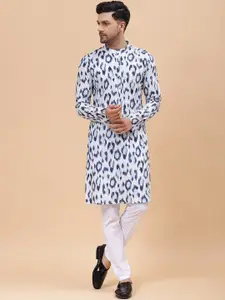 See Designs Abstract Printed Pure Cotton Kurta