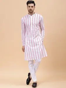 See Designs Embroidered Mandarin Collar Pure Cotton Kurta