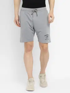 Alan Jones Men Mid-Rise Typography Printed Casual Cotton Shorts