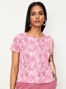 max Ethnic Motifs Printed Pure Cotton Top