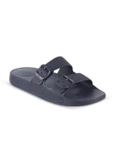 fitflop Women Two Strap Rubber Sliders With Buckles