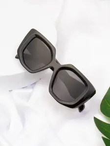 Ted Smith Ted Smith Women Black Lens & Black Cateye Sunglasses with UV Protected Lens