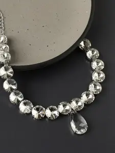 SOHI Silver-Plated Party Necklace