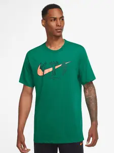 Nike Men Dri-FIT Brand Logo Printed Training T-Shirt