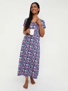 max Floral Printed Pure Cotton Maxi Nightdress