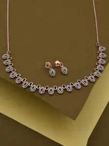 Mirana Rose Gold-Plated Necklace With Earrings