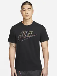 Nike Men Brand Logo Printed Relaxed-Fit Sportswear T-shirt