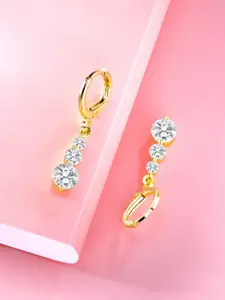 Peora Gold-Plated Contemporary Drop Earrings
