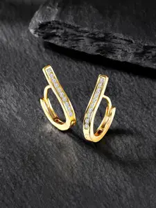 Peora Gold-Plated Contemporary Hoop Earrings