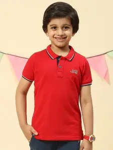 Monte Carlo Boys Polo Collar Pure Cotton T-shirt