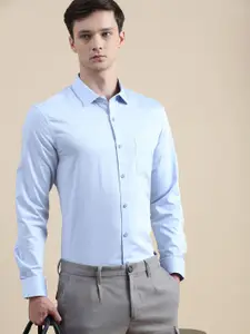 INVICTUS Comfort Slim Fit Micro Ditsy Printed Cotton Formal Shirt