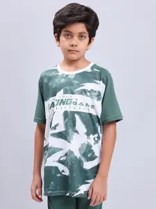 Technosport Boys Abstract Printed Antimicrobial Sports T-Shirts