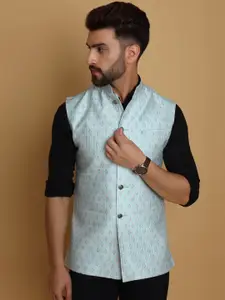Vandnam Fabrics Men Printed Nehru Jackets
