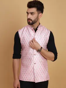 Vandnam Fabrics Men Printed Slim-Fit Nehru Jackets