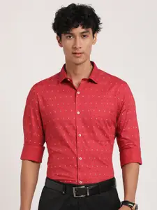 Turtle Modern Slim Fit Floral Printed Pure Cotton Formal Shirt