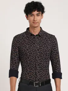 Turtle Premium Skinny Fit Floral Printed Cotton Party Shirt
