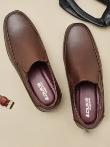 Duke Men Textured Formal Slip-On Shoes