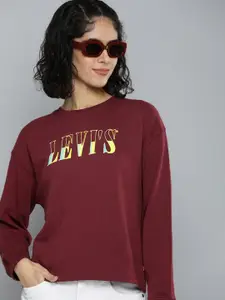 Levis Pure Cotton Long Sleeves Brand Logo Printed Sweatshirt