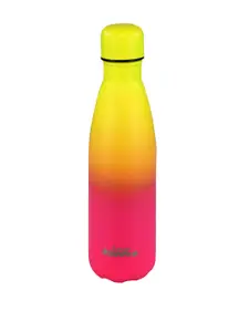 Smily Kiddos Kids Yellow & Pink Colourblocked Water Bottle 500ml