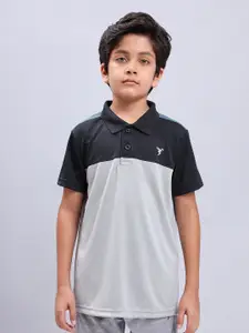 Technosport Boys Polo Collar Antimicrobial Slim Fit T-shirt