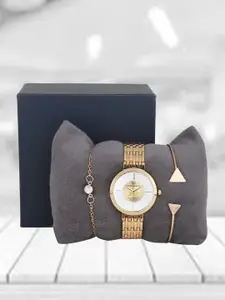 Swiss Design Women Bracelet Style Straps Analogue Watch Gift Set SDWJ Set-116