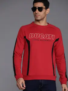 Ducati Brand Logo Printed Regular Fit Sweatshirt