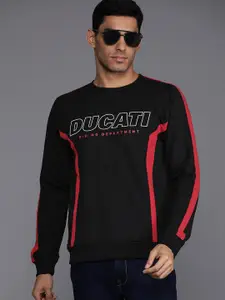 Ducati Brand Logo Printed Regular Fit Sweatshirt