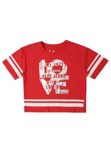 Pepe Jeans Girls Graphic Printed Pure Cotton T-shirt