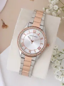 JOKER & WITCH Women Embellished Dial & Stainless Steel Bracelet Style Straps Watch AMWW736