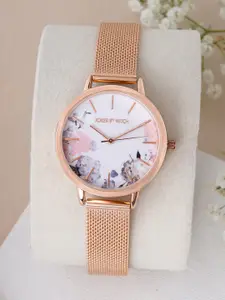 JOKER & WITCH Printed Dial & Stainless Steel Bracelet Style Straps Analogue Watch AMWW747