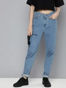 Levis Women Tapered Fit High-Rise Stretchable Mom Jeans