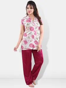 Be You Women Floral Printed Night suit