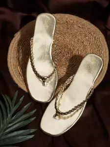 Kiana House Of Fashion Braided Open Toe Flats