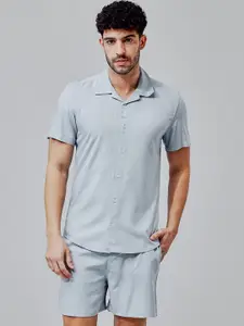Snitch Men Blue Shirt With Shorts
