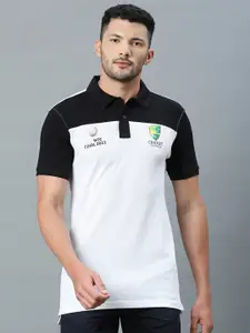 FanCode ICC Test World Cup Men Colourblocked Polo Collar Bio Finish T-shirt