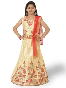 SmartRAHO Girls Embroidered Ready to Wear Lehenga & Blouse With Dupatta