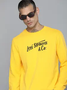 Levis Brand Logo Printed Pure Cotton Sweatshirt