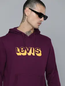 Levis Pure Cotton Brand Logo Printed Hooded Sweatshirt