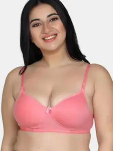 MAROON Full Coverage Heavily Padded Cotton Everyday Bra
