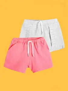 Anthrilo Girls Pack of 2 Cotton Shorts