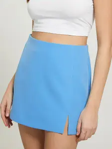 ALCOTT Solid Straight Mini Skirt