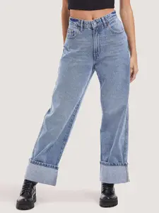 ALCOTT Cotton Wide Leg High-Rise Jeans