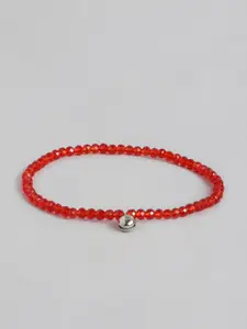 DressBerry Silver-Plated Stone-Studded Anklet