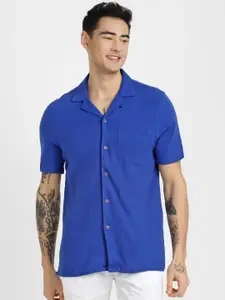 ALCOTT Boxy Fit Cuban Collar Casual Shirt
