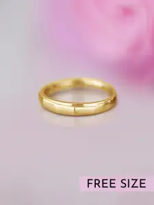 Zavya Men 925 Pure Silver Gold-Plated Finger Ring