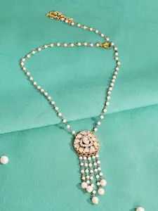 ABDESIGNS Gold-Plated Kundan Studded Necklace