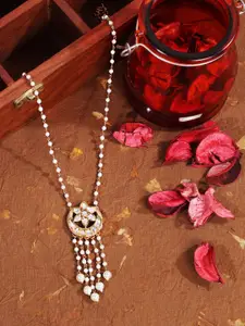 ABDESIGNS Gold-Plated Artificial Stones & Beads Necklace